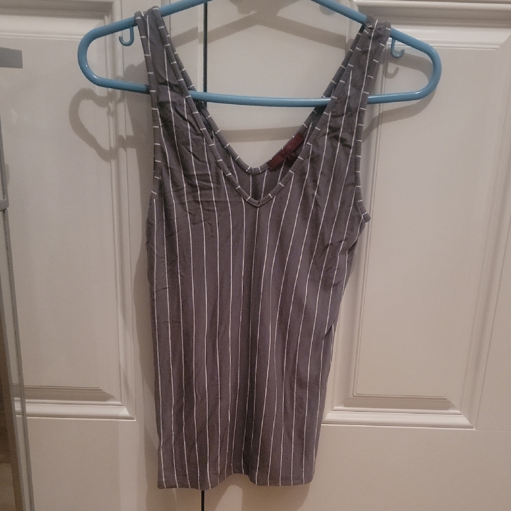 BKE Red Olive Green & White Stripped Tank Top. BN. Size Small.